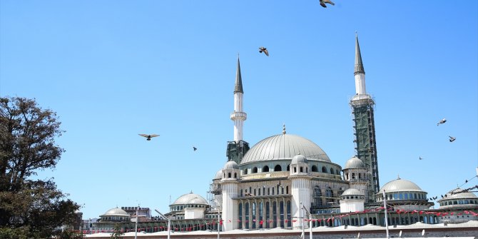 Taksim'e yapılan caminin yüzde 65'i tamamlandı