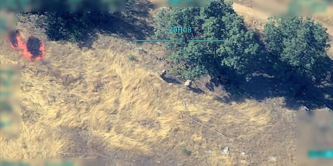 İnsansız hava aracının görüntüleri teröristlerin hain planını deşifre etti