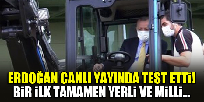 Cumhurbaşkanı Erdoğan canlı yayında test etti! Bir ilk tamamen yerli ve milli...