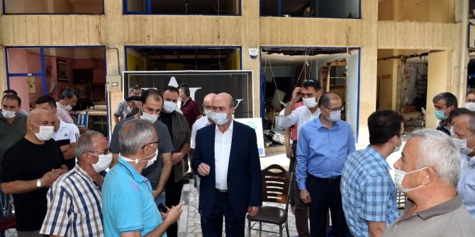 Pekyatırmacı patlama alanını inceledi: "Gereken desteği vereceğiz"