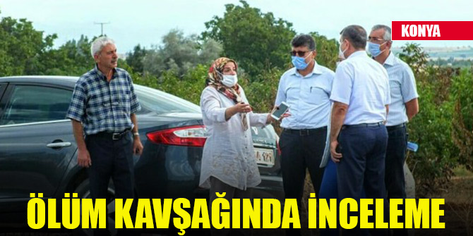 Karayolları Bölge Müdürü Cengiz, vatandaşların eylem yaptığı kavşakta incelemelerde bulundu
