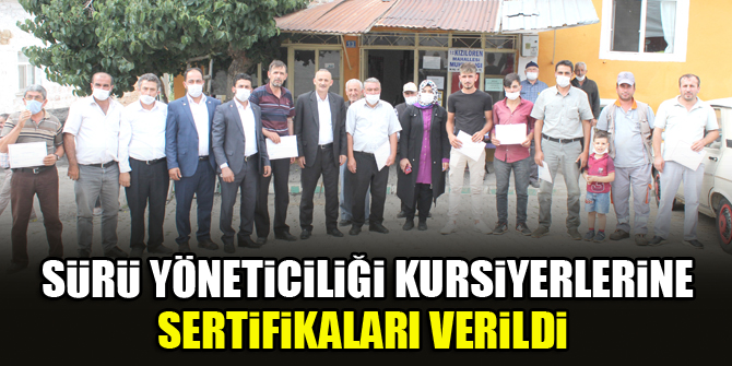 Sürü yöneticiliği kursiyerlerine sertifikaları verildi