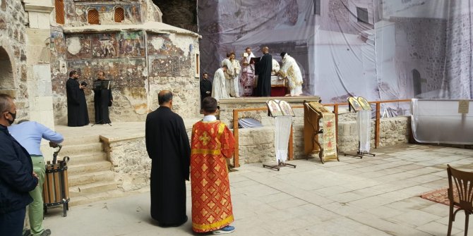 Sümela Manastırı’nda 5 yıl aradan sonra ilk ayin