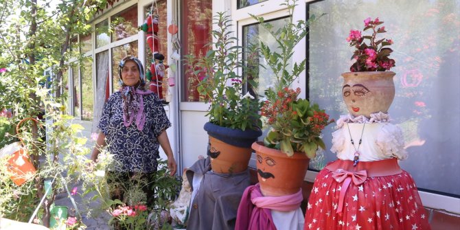Kezban hanımın "hayal bahçesi" ziyaretçilerini şaşırtıyor