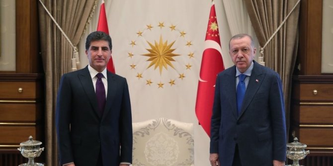 Cumhurbaşkanı Erdoğan IKBY Başkanı Barzani’yi kabul etti