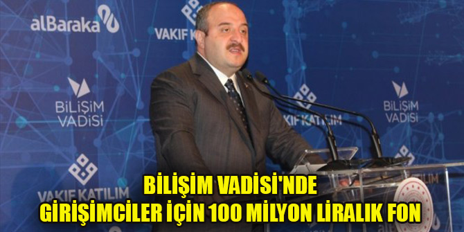 Bilişim Vadisi'nde girişimciler için 100 milyon liralık fon