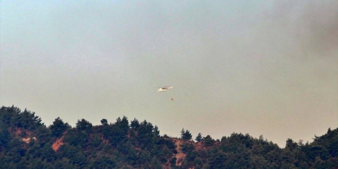 Hatay'daki orman yangınına havadan müdahale tekrar başladı