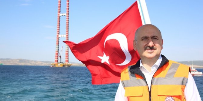 Bakan Karaismailoğlu, 318 metre yüksekten 1915 Çanakkale Köprüsünü inceledi