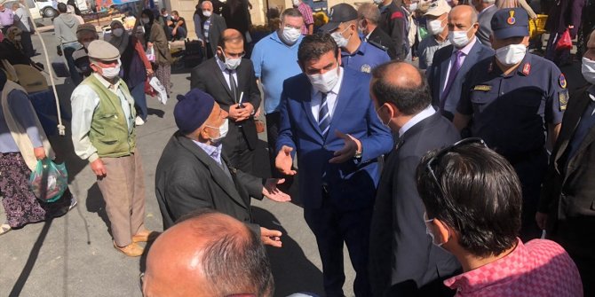 Hüyük'te kaymakam ve belediye başkanı koronavirüs denetiminde