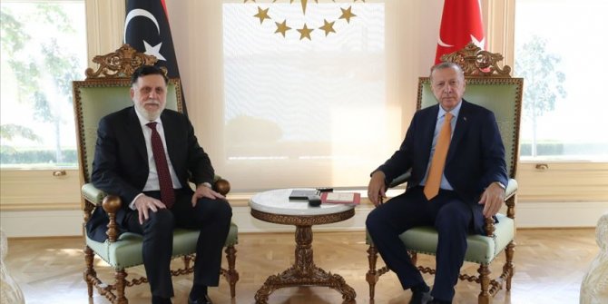 Cumhurbaşkanı Erdoğan'ın, Libya Başbakanı Fayiz es-Serrac'ı kabulü başladı