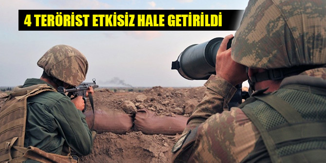 Barış Pınarı bölgesinde 4 PKK/YPG'li terörist etkisiz hale getirildi