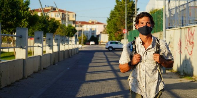 Çılgın gurbetçi Almanya’dan yürüyerek geldi