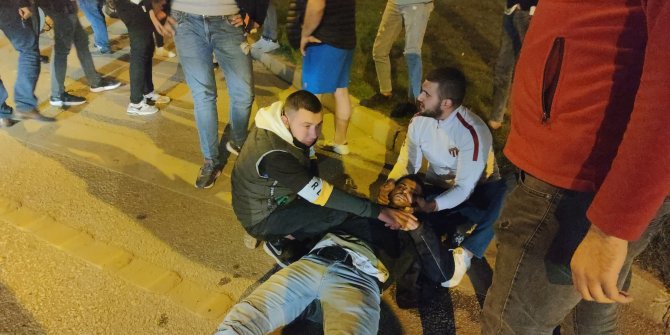 Kazayı görüp, aniden frene basan motosiklet sürücüsü yaralandı