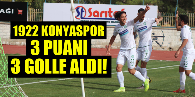 1922 Konyaspor, 3 puanı 3 golle aldı!