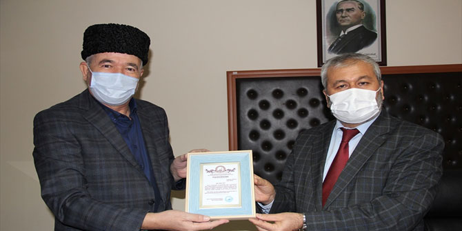 Kırım'dan Seydişehir'e teşekkür belgesi