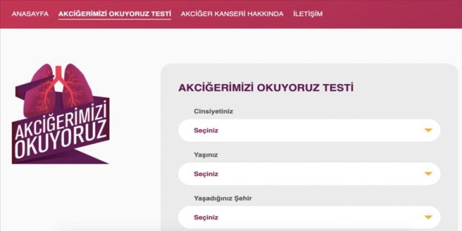 Akciğer kanseri risk faktörlerini öğrenme olanağı sunan internet sitesi hayata geçirildi