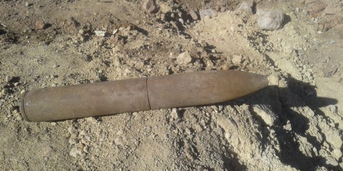 Kazı çalışması sırasında bulunan 'top mermisi' imha edildi