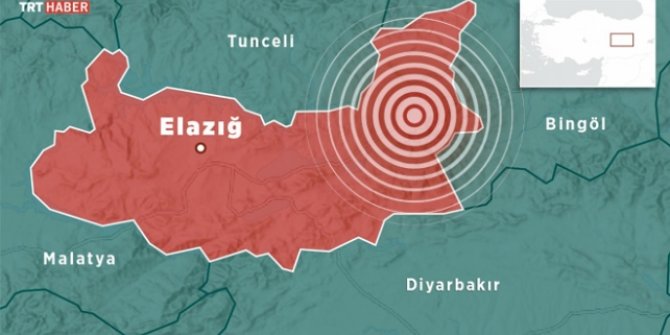 Elazığ'da 3,7 büyüklüğünde deprem