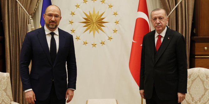 Cumhurbaşkanı Erdoğan, Ukrayna Başbakanı Shmyhal'ı kabul etti