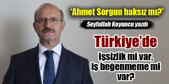 Türkiye'de işsizlik mi var, iş beğenmeme mi var? 'Ahmet Sorgun haksız mı?'