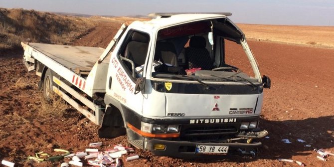 Oto kurtarıcı kaza yaptı: 1 yaralı