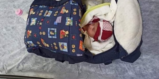 Apartman girişine terk edilmiş 1 aylık bebek bulundu