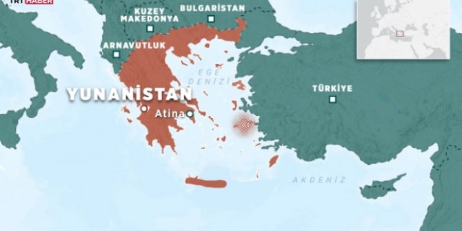 Sisam Adası'nda 4,1 büyüklüğünde deprem