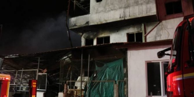 Denizli'de fabrika yangını