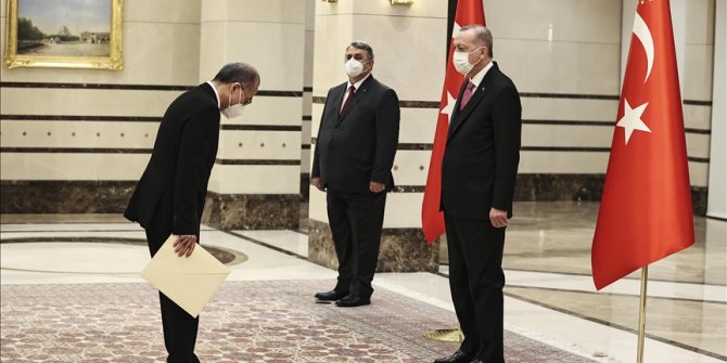 Turkish president receives credentials of 5 new envoys