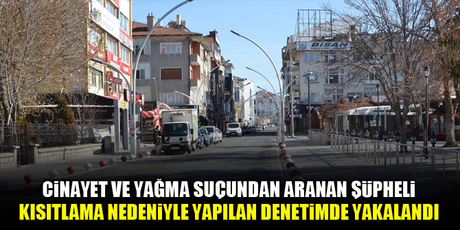 Cinayet ve yağma suçundan aranan şüpheli, kısıtlama nedeniyle yapılan denetimde yakalandı