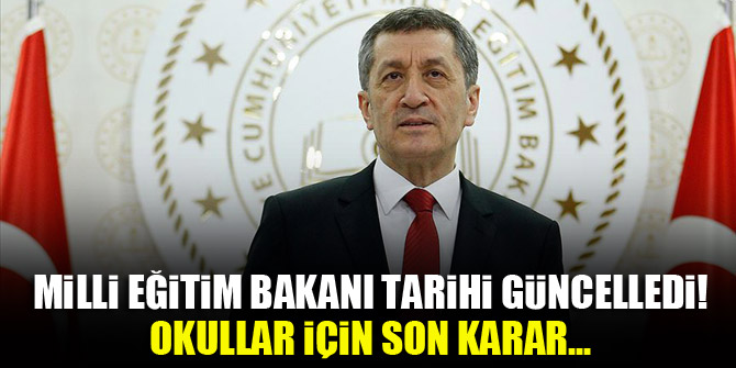 Milli Eğitim Bakanı tarihi güncelledi! Okullar için son karar...