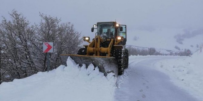 Sivas-Kayseri kara yolu kar nedeniyle ulaşıma kapandı