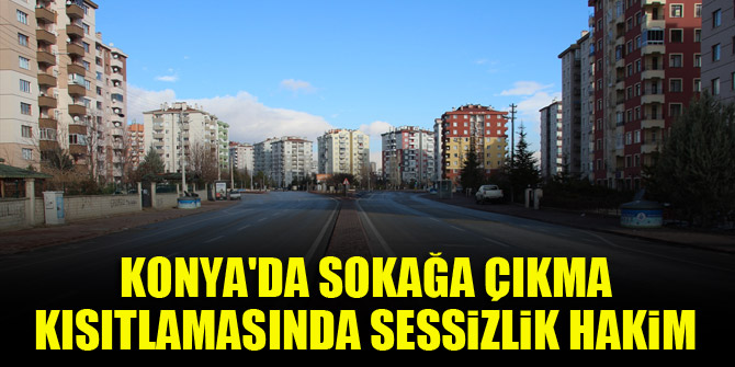 Konya'da sokağa çıkma kısıtlamasında sessizlik hakim