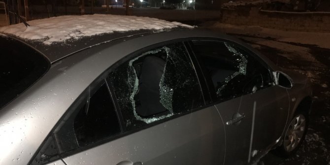 Baltayla saldırdıkları otomobilin sürücüsünü bacağından yaraladılar