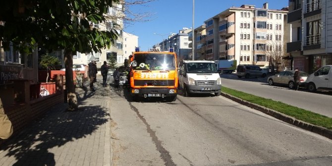 Kırklareli’de araç yangını