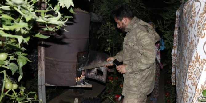 Çiftçilerden sobalarla zirai don nöbeti
