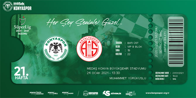 Konyaspor - Antalyaspor maç biletleri satışta!