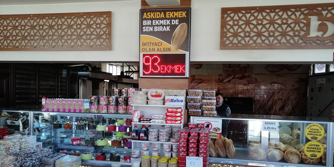 Konya'da fırıncıdan ihtiyaç sahiplerine askıda ekmek uygulaması