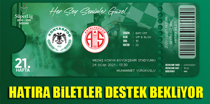 Hatıra biletler destek bekliyor