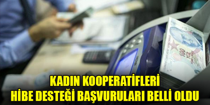 Kadın kooperatifleri hibe desteği başvuruları belli oldu
