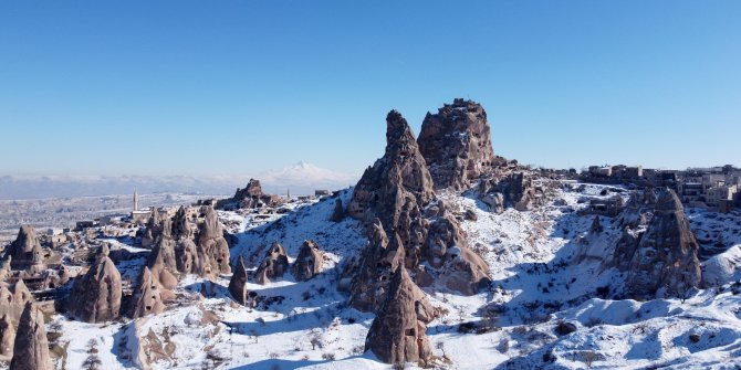 Kar altında bir masal diyarı; Kapadokya