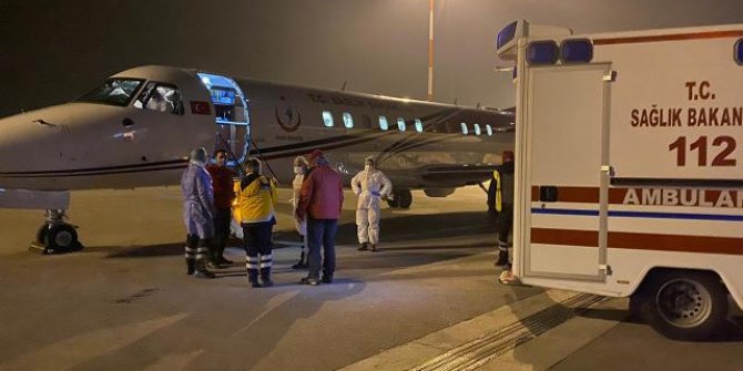 Koronavirüs hastası Hollanda'dan ambulans uçakla Türkiye'ye getirildi