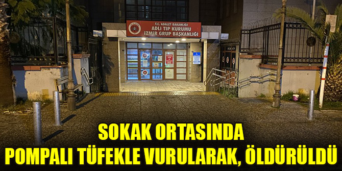 Sokak ortasında pompalı tüfekle vurularak, öldürüldü