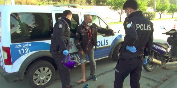 Motosikletinin bağlanacağını öğrenen sürücü çılgına döndü