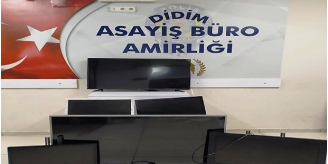 Didim’de televizyon hırsızları yakalandı