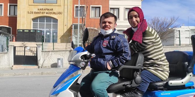 Konya'da engelli çiftin çalınan elektrikli motosikleti, satışa çıkarılınca bulundu