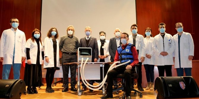 'Göğüs duvarı fizyoterapi cihazı' Kovid-19 hastalarına nefes oldu