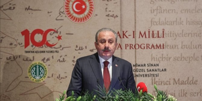 TBMM Başkanı Şentop: Misak-ı Milli, milli hedeflerimizin manifestosudur
