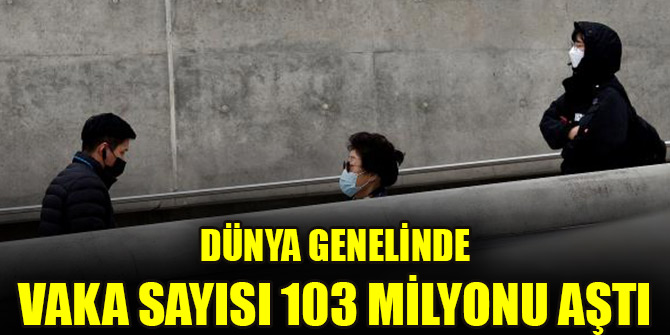 Dünya genelinde vaka sayısı 103 milyonu aştı