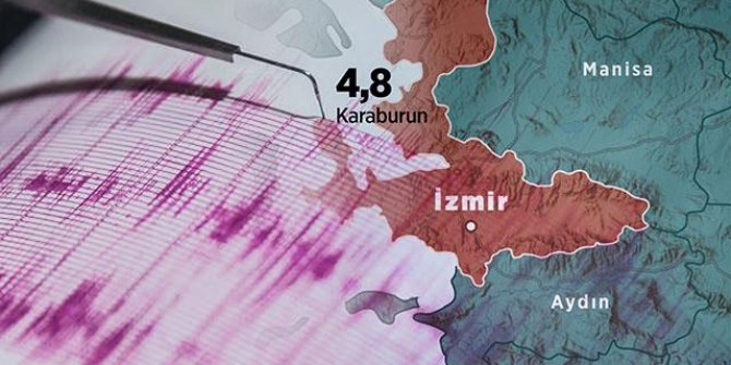 İzmir'de 4,8 büyüklüğünde deprem